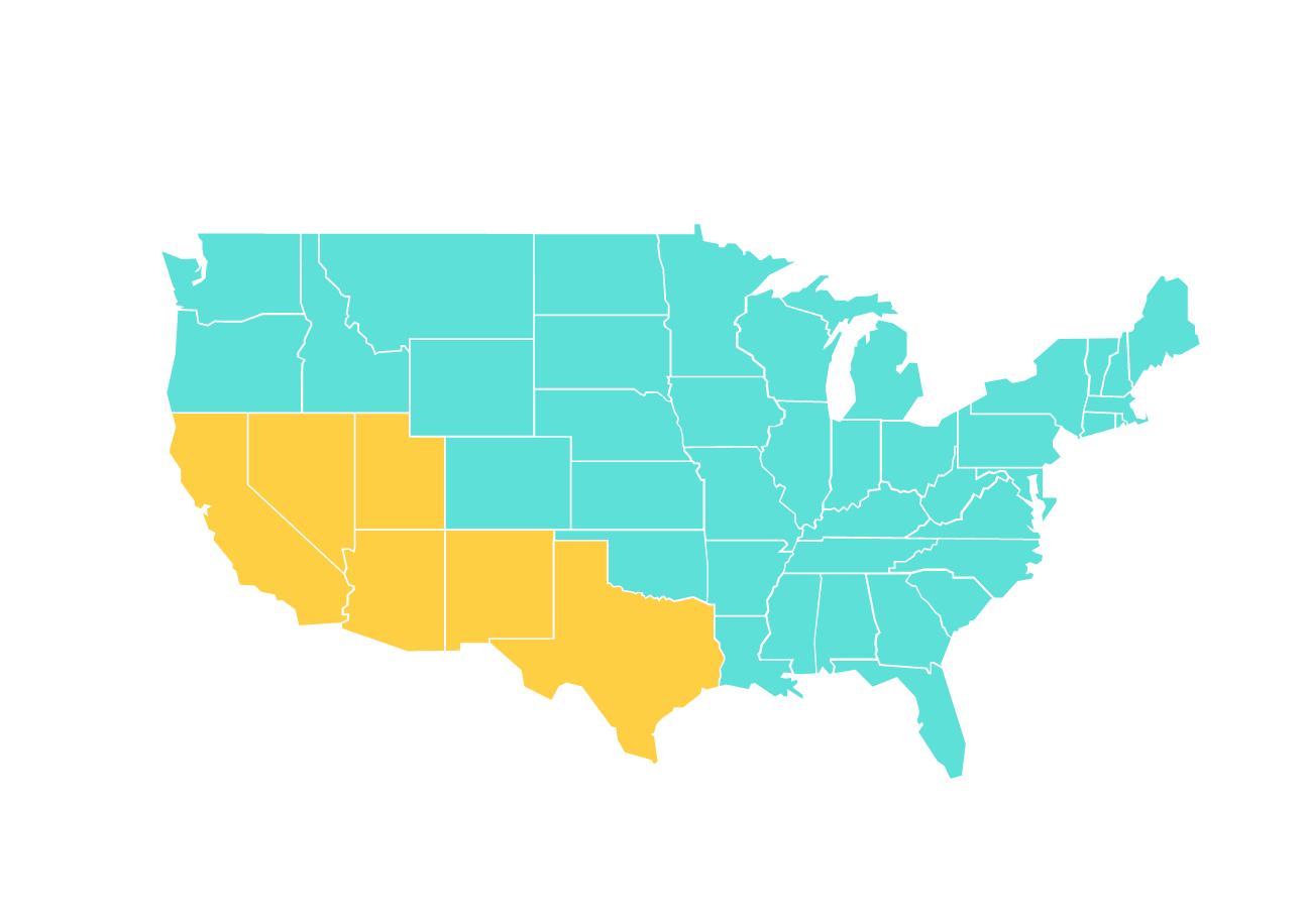 Western Mutual Coverage Area Map